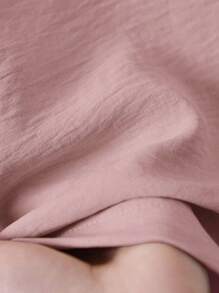 Rusticease Conjunto de dos piezas para mujer de blusa de manga corta con cuello redondo en unicolor y pantalones de pierna ancha con estampado de flores para el verano