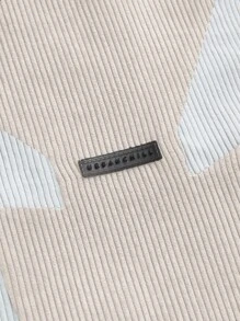 Manfinity VCAY 男士休闲宽松拼接灯芯绒长袖衬衫，时尚日常年轻风格