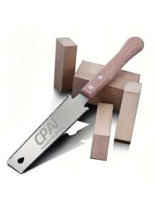 6 Inch Double Edge Sided Pull Saw, Japanese Hand Saw, Flexible Blade, Flush Cut Beech Handle Wood Saw For Woodworking Tools