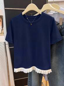 INAWLY 大码女式时尚流苏 T 恤