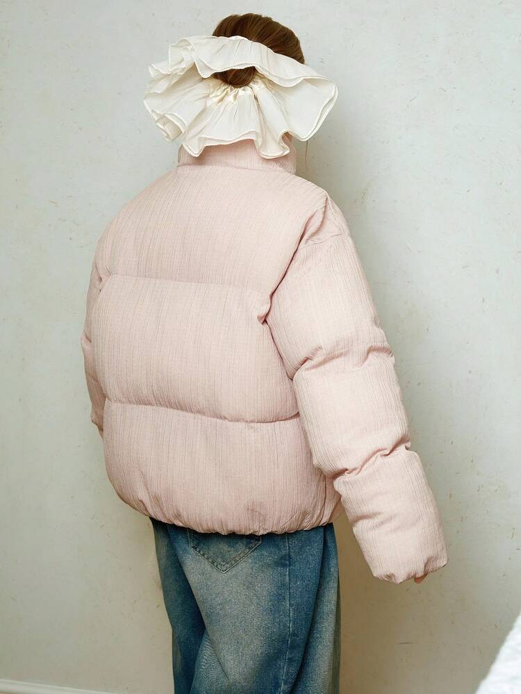 Tween Girls' Sweet Floral Lace Long Sleeve Padded Coat Winter