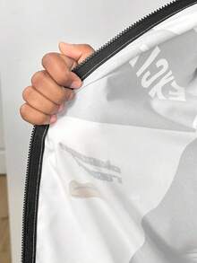 SHEIN Tween Girl Casual Everyday Letter & Graphic Print Loose Fit Zip-Up Jacket Girls Racing Jacket Girls Graphic Jacket Kids Racing Jacket,In Fall/Winter