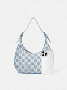 LOONEY TUNES X SHEIN Women's Cartoon & Checkered Pattern Fashionable Versatile Chic Street Style Backpack Crossbody Bag Set - Multicolor - View 7