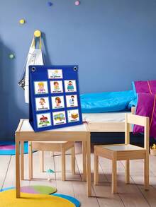 1 st återanvändbart visuellt schema - daglig rutinplanerare med 70 bildkort