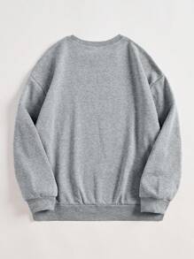 INAWLY Out Of Breath Hiking Society Embroidered Sweatshirt, Funny Hiking Crewneck, Raccoon Trash Panda Shirt, Nature Lover Sweater,2025 Raccoon Letter Cute Print Women's Sweatshirt With Fleece Autumn And Winter New Style Pullover Fall - Grey - View 3