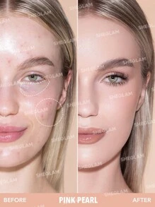 SHEGLAM 膚色提升遮瑕膏-粉紅珍珠海綿頭塗抹器霧面液體遮瑕膏持久亮白色彩校正劑輕盈全天持久保濕遮瑕膏遮瑕膏 品牌 美容 化妝 化妝品 適合女性與女孩 完美搭配冬季 Y2K 時尚 流行 生日禮物 假期 派對準備就緒 最佳顏色 - Pink Pearl - 查看 3