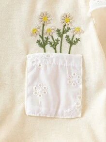 SHEIN Vintaside Kids 女婴T恤套装 - 黃色 - 查看 4