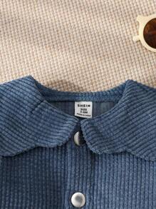 SHEIN Vintaside Kids 女婴时尚百搭夹克，适合秋冬日常穿着