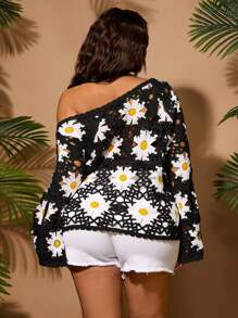 SHEIN SXY 大码女式 2025 春夏新款不对称上衣，适合海滩度假、约会之夜、生日、单身派对、可爱、休闲、购物、街头服饰、外出，易于搭配且显瘦，凸显您的身材，修饰身材 - 黑色 - 查看 2