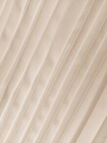 MaterniChic 孕妇纯色褶边无袖休闲连衣裙婴儿洗礼夏季服装孕妇装 - 杏色 - 查看 7