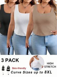 SHEIN CURVE+ Curves 大尺碼開學服飾 3 件組，2026 秋冬 22W - 彩色 - 查看 9