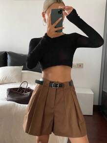 Livesso Short ample et ample pour femmes avec poche et jambe large, décontracté pour l'été