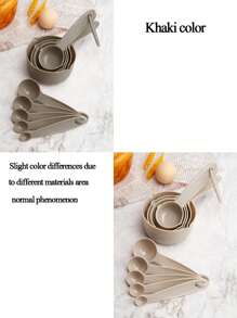 SHEIN 厨房烘焙工具量杯和量勺套装，采用可堆叠设计和刻度标记，非常适合烹饪和烘焙 - 彩色 - 查看 11