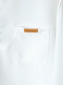 2 件套青少年男孩正装 - 白色中式立领长袖衬衫 + 休闲长裤，绅士西装套装，适合外出、街头装、学校装、生日派对、日常休闲装、婚礼、婚礼嘉宾装、花童装、戒童装 - 彩色 - 查看 5