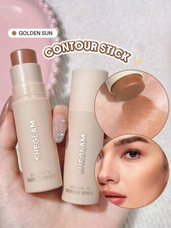 Snatch 'N' Define Stick-Golden Sun Cream Contour Stick Long Lasting Highly Pigmented Sweat Proof Bronzer Sculpting Lightweight Smooth Natural Contour Face Makeup Christmas Party Contour & Bronzer Graduation Birthday Holiday Summer Fall Autumn Y2K Fancy Fashion Women Makeup Cosmetic Party Beach Travel Camping Outdoors School Campus Trip Festivals Decor Gift Present Rose Girl Cosplay Best Color Charm Vibe