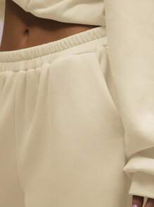 MUSERA Quần nỉ rộng thùng thình, thích hợp cho kỳ nghỉ, sân bay, phong cách thường ngày, mùa thu, trở lại trường học, lễ Phục sinh. - Vàng nhạt - Xem 5