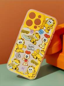 GARFIELD | SHEIN Durable Fashion Mirror Phone Case - Printed Protective Case Design - Yellow - View 2