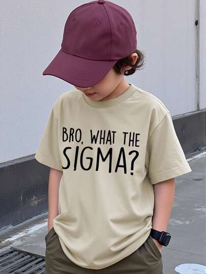 SHEIN Young Boy Slogan Graphic Tee Style Hit  Summer Tops Thanksgiving