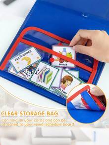 1 st återanvändbart visuellt schema - daglig rutinplanerare med 70 bildkort