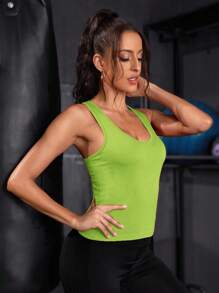 Powerista Women's Casual Sports Solid Color Camisole Top