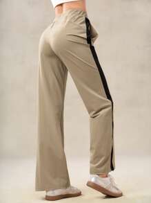 OutZeal Pantaloni da donna con gamba dritta, leggeri, stretch, ad asciugatura rapida, con blocchi di colore, tasche con chiusura lampo, adatti per all'aperto e uso quotidiano, morbidi come seta