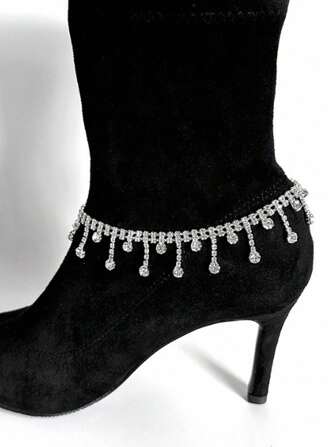 Grunge Punk 1pc Y2k Luxury Fashion Rhinestone Shoe Decor, DIY Decoration