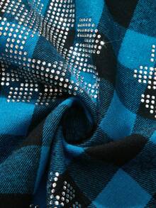 ROMWE MEN Street Life Camisa de hombre con adornos de rhinestones, apta para uso diario, primavera/verano - Multicolor - Ver 7