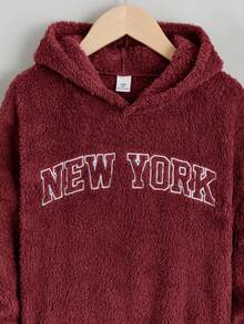 SHEIN 休闲户外宽松日常百搭连帽长袖青少年男童运动衫