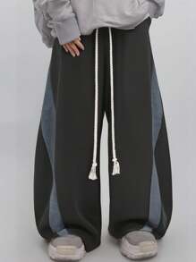 Manfinity EZcore 男士撞色松紧腰抽绳宽松时尚夏季运动裤