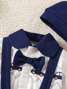 Souflis Souflis Baby Boy Cute Knitted Outfit Gift Box Set 5 Pieces 0-9 Month For Baptismal Baby Clothes