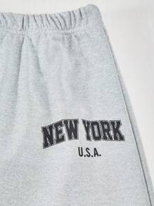 Sparklyn 青少年女孩针织阔腿时尚印花裤3条装日常百搭长裤适合休闲运动校园穿着