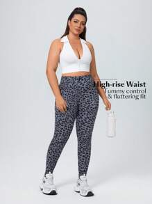 Flexra Denim de Malha Elástica Simples com Bolso, Plus Size, Uso Casual Diário - Preto - Visão 3