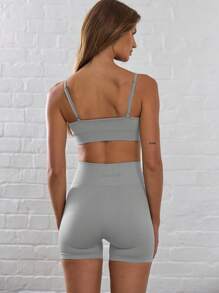 Musera Sport Áo ngực thể thao dây mảnh, không đường may, thích hợp cho tập luyện yoga, tập gym hàng ngày, tập thể dục, Pilates, mặc thường ngày. - Xám - Xem 3