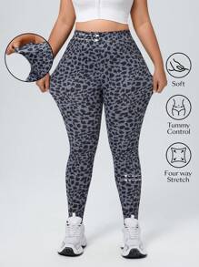 Flexra Denim de Malha Elástica Simples com Bolso, Plus Size, Uso Casual Diário - Preto - Visão 1