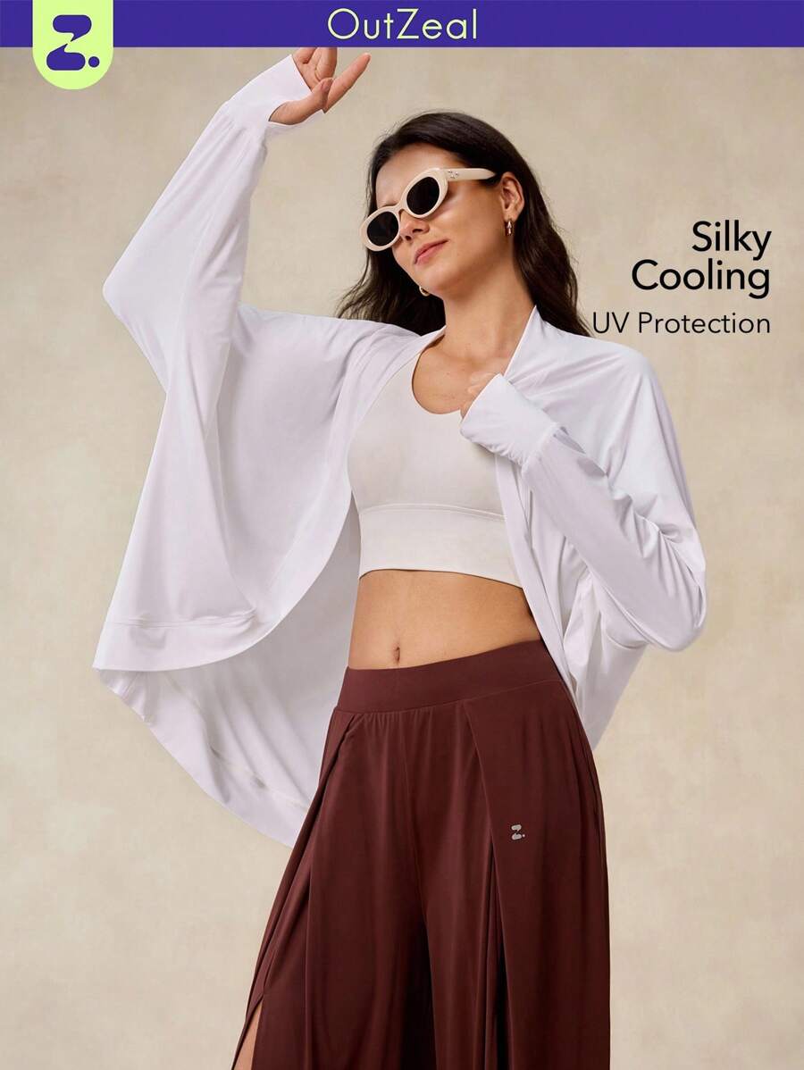 OutZeal UV Protection UPF50+ Silky Sun-Proof Wrap Jacket - White - View 1