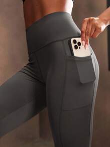 Powerista Solid Color Simple Fashionable Casual Sports Leggings For Daily Wear Yoga Women Pants