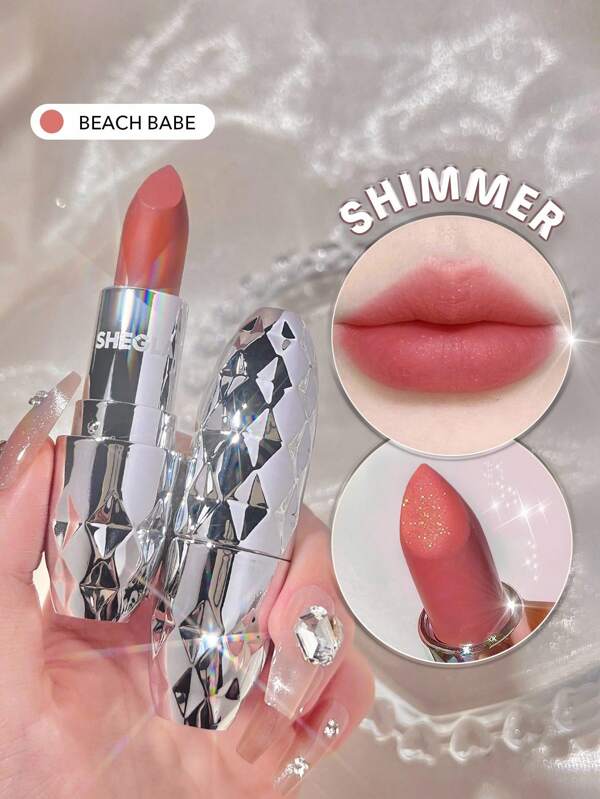 SHEGLAM Starlight Velvet Lipstick-Beach Babe 10 Colors Shimmer Matte Long Lasting Lipstick Nourishing Silky Smooth Lipstick Graduation Birthday Holiday Summer Fall Autumn Y2K Fancy Fashion Women Brand Makeup Cosmetic Beauty Party Beach Travel Camping Outdoors School Campus Trip Festivals Decor Gift Present Rose Girl Cosplay Best Color Charm Vibe
