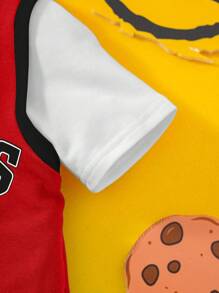 Nick 90s | SHEIN 男婴卡通图案运动可爱休闲连体衣 - 紅色 - 查看 5