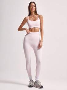 Musera Sport Backless Sports Cami Top Workout Clothes Summer Holiday Daily Sports Bra Gym Yoga Gym Fitness Pilates Casual - Pink - View 5