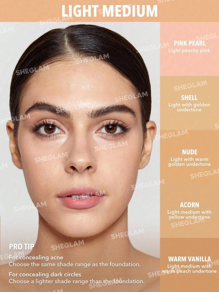 SHEGLAM Complexion Boost Concealer-Warm Vanilla Sponge-Head Aplicator Corretivo LíQuido Mate Corretivo De Cor Iluminador De Longa DuraçãO Corretivo Hidratante De Longa DuraçãO Para O Dia Todo Corretivo Natal Inverno Marca Beleza Maquiagem Maquiagens CosméTico Para Mulheres E Garotas Perfeito Para Outono E Inverno Ideal Para Y2K Moda Elegante Adequado Para AniversáRio Dia Das MãEs Carnaval Prenda Festa De Pronto Melhor Cor - Warm Vanilla - Visão 9