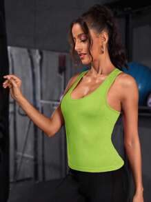 Powerista Women's Casual Sports Solid Color Camisole Top
