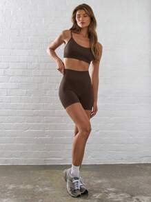 Musera Sport Reggiseno sportivo con spalline a spaghetti, abbigliamento sportivo estivo, per allenamento, palestra, corsa, yoga