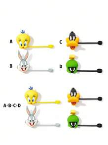 LOONEY TUNES X SHEIN Dust-Proof Reusable Straw Cap, Suitable For Straws With A Diameter Of 8-10 Mm - Multicolor - View 3