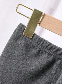 Baby Boys Casual Thermal Lined Long Sleeve Round Neck T-Shirt & Elastic Waist Pants 2 Pieces Set, Suitable For Spring, Autumn And Winter, For Home, Outdoor And School Wear