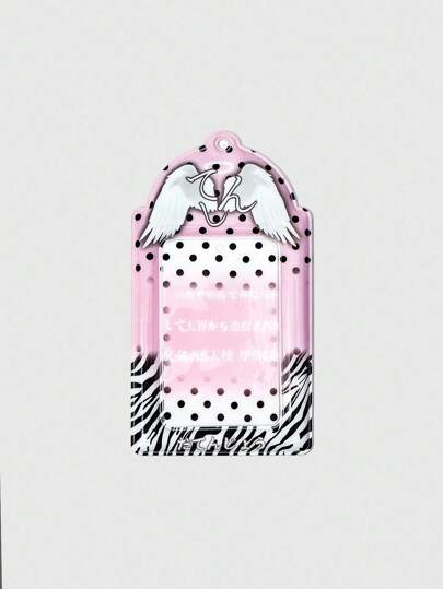 Anime جراب هاتف واقٍ 2 في 1 بنقشة حمار وحشي ونقاط بولكا، مناسب لبطاقات الهوية/الائتمان، وهدية للمحفظة/الحقيبة/الشارة