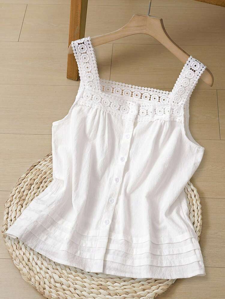 Women's Camisole Shirt, Minimalist Fashion Style, Suitable For Summer