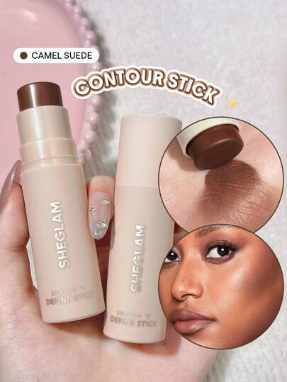 SHEGLAM Snatch 'N' Define Stick-Camel Suede Cream Contour Stick, Langanhaltend, Hochpigmentiert, SchweißFest, Bronzer, Modellierend, Leicht, Glatt, NatüRliches Kontur-Make-Up, , Weihnachts, Kontur Und Bronzer Marke SchöNheit Make-Up Kosmetik FüR Damen MäDchen Perfekt FüR Herbst Winter Ideal FüR Y2K Schick Mode Geeignet FüR Geburtstag Weihnachten PräSent Party Fertig Beste Farbe