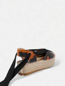 Styleloop 女式波西米亚风格休闲厚底一脚蹬鞋 - 咖啡棕 - 查看 5