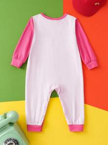 LOONEY TUNES X SHEIN Tutina a maniche lunghe con simpatici motivi animali, colorata e carina, per bambine - Multicolore - Visualizzare 2