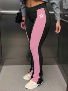 INAWLY Women's Sexy Rhinestone Decor Ankle-Length Skinny Leggings, For Country Concert